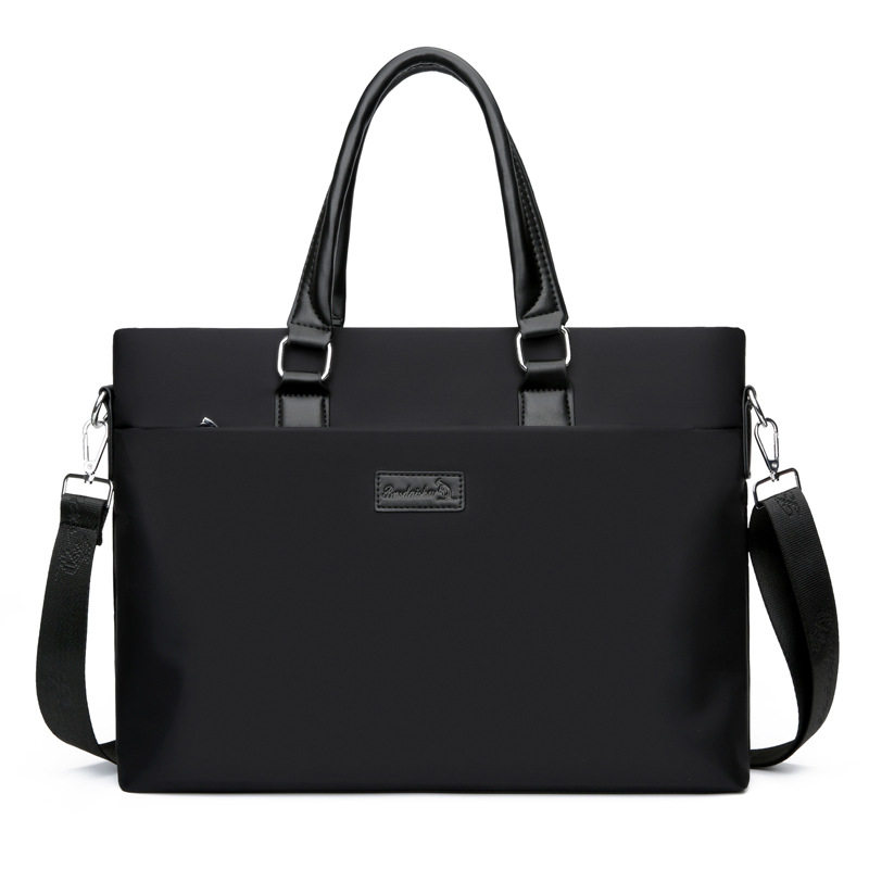 仅亏一天真皮春季公文包男士商务休闲手提包大容量牛津布办公文件