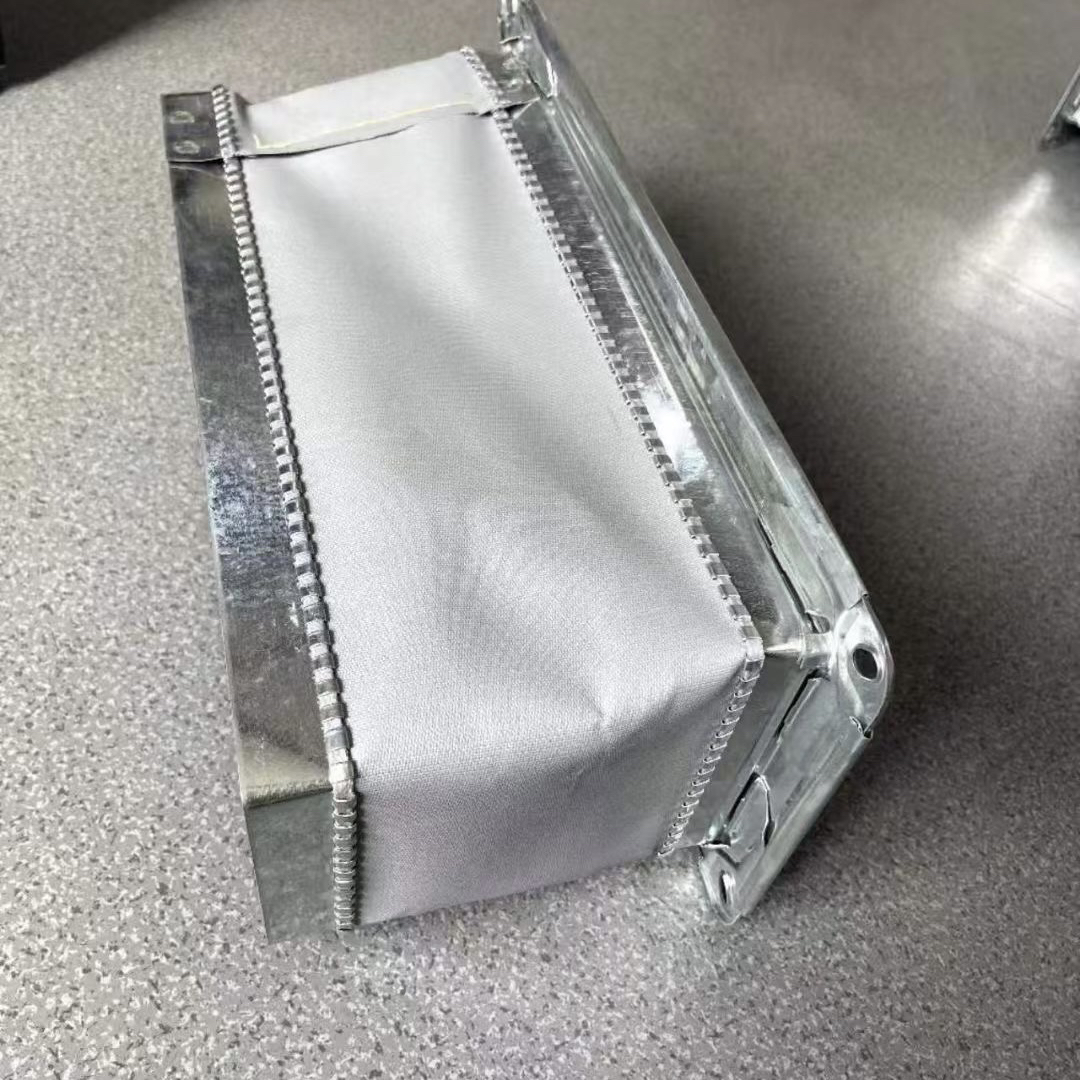 防火空调硅胶布钛软连接风机盘管 帆布方形通风管道共板法兰定制