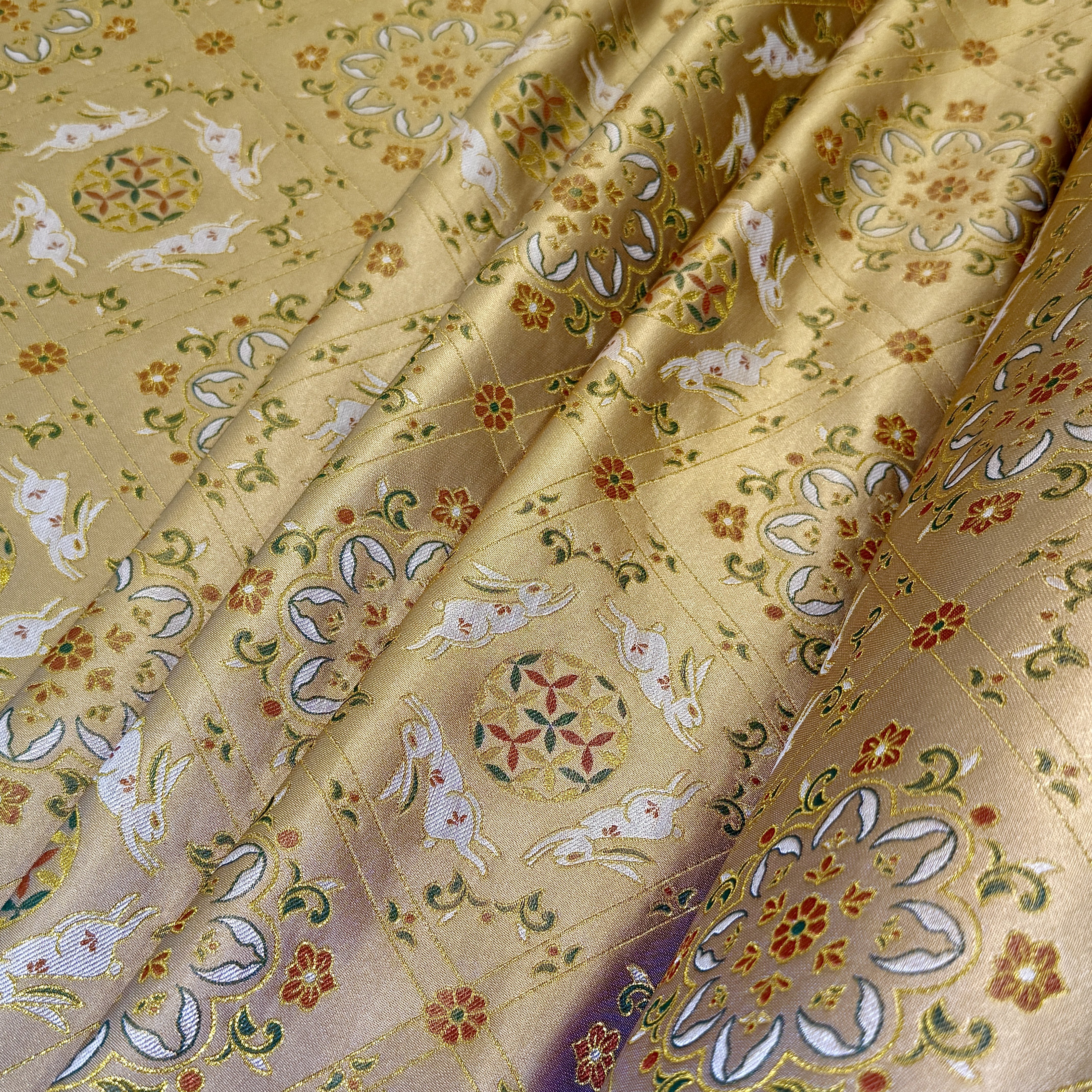 非遗传承织金四重围月桂兔宋锦100桑蚕丝（除金线以外）140宽,纺织面料/辅料/配套,丝绸布料,淘宝优惠券,粉丝福利购,淘宝优惠卷