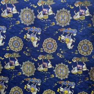 非遗传承织金宋锦马上有福100桑蚕丝(除金线外)面料