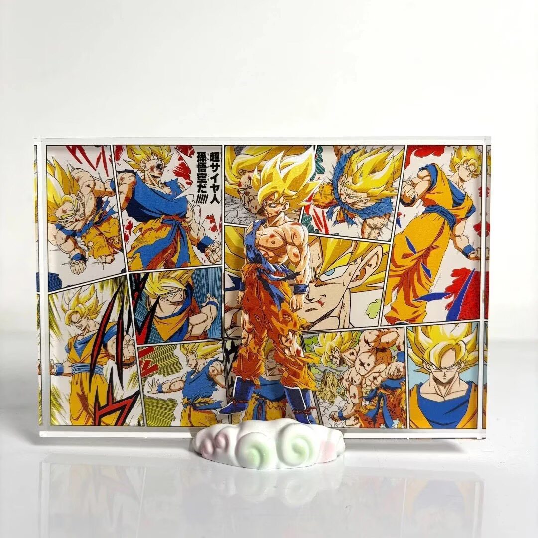 thumbnail for Dragon Ball Acrylic Brick Goku Kakarot Gohan Super Saiyan Manga Exquisite Crystal Brick Ornament