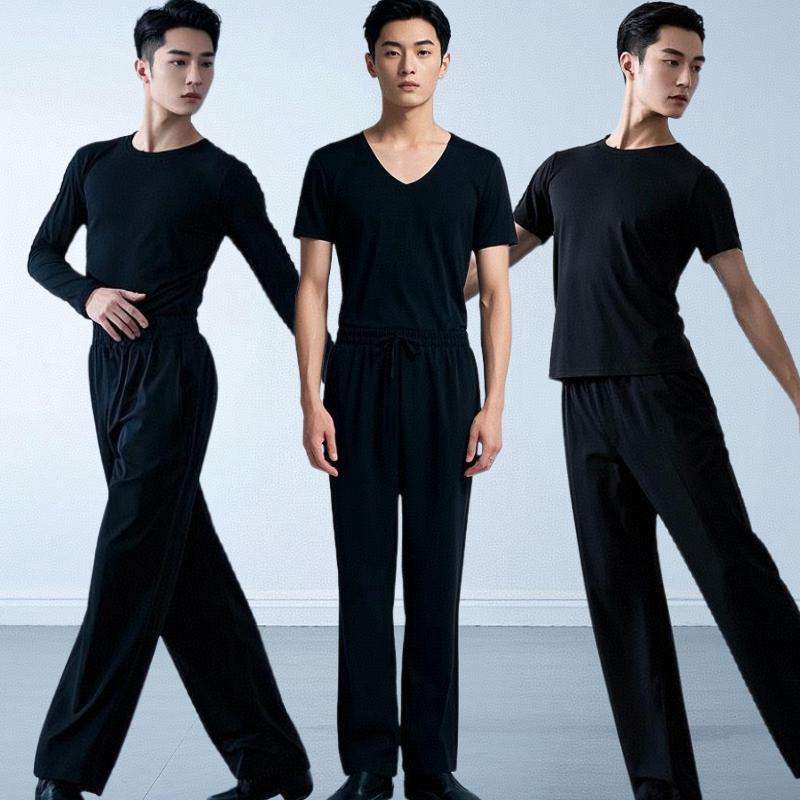 舞蹈练功服套装男舞蹈裤宽松学生