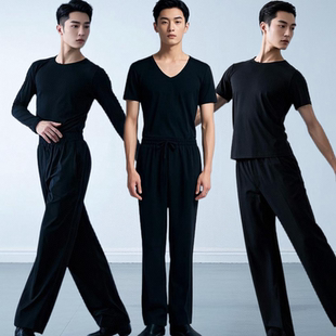 宽松学生艺考形体服现代舞上衣裤 舞蹈裤 子 男士 春夏舞蹈练功服套装