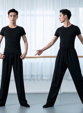 舞蹈服练功服男士宽松学生形体服