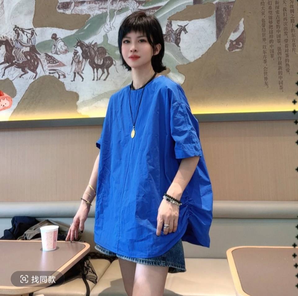 韩系慵懒显瘦短袖T恤女夏宽松
