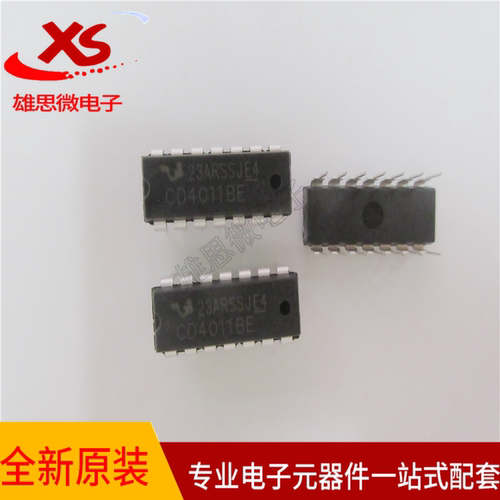 全新原装 CD4011BE 四2输入与非门 直插DIP14 可直拍