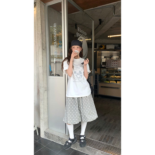 CCKOK涂鸦小狗印花宽松T恤