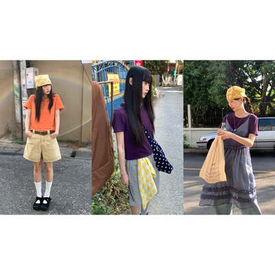 CCKOK纯色肌理感短袖