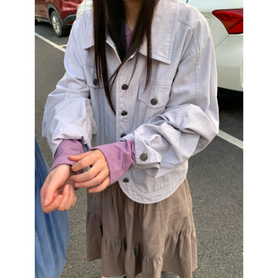 CCKOK 早春韩系通勤穿搭洗水100%棉弧形下摆简约外套女 现货