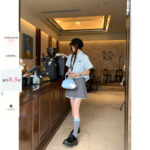 CCKOK学院风蝴蝶结扣套装