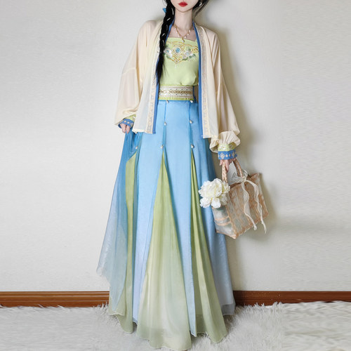 锦绣辞原创汉服宋制三裥裙春夏