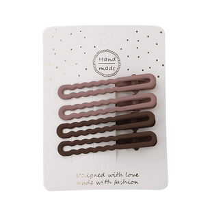 时尚紫粉色金属边夹发卡子头饰少女侧边刘海碎发夹大号鸭嘴夹发饰