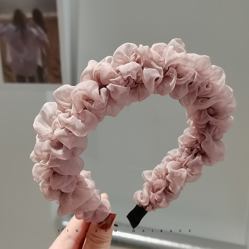 发箍蕾丝时尚褶皱头箍防滑压发