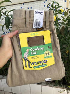 男纯棉无弹936tan 牛仔裤 现货13.75美国正品 wrangler威格高腰修身