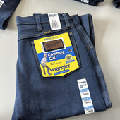 14.75oz美国正品 威格wrangler高宽松微喇牛仔裤 未脱浆原牛945NAV