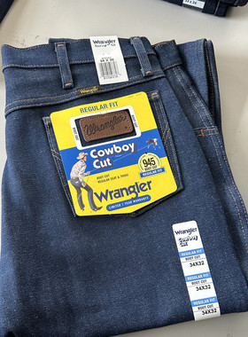 14.75oz美国正品威格wrangler高宽松微喇牛仔裤未脱浆原牛945NAV