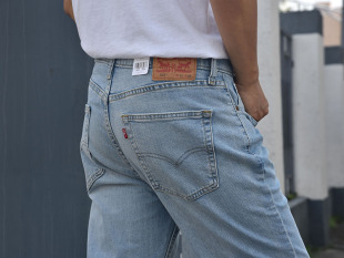 1705 514 现货13.9oz美国正品 李维斯514低腰宽松直筒浅蓝色牛仔裤