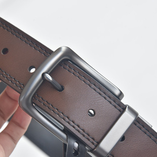 现货3.8cm威格美版 再生皮腰带针扣皮带男牛仔两面用10bw77020 正品