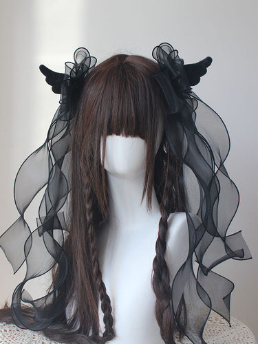 自制Y2K少女发夹双马尾边夹