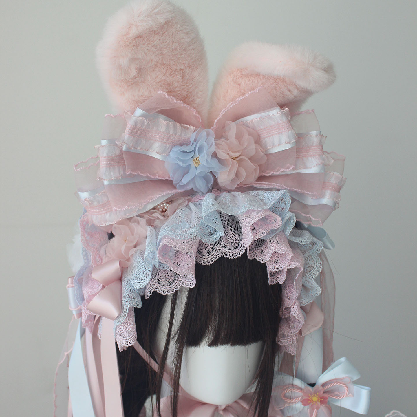 粉蓝樱花Lolita小物套装