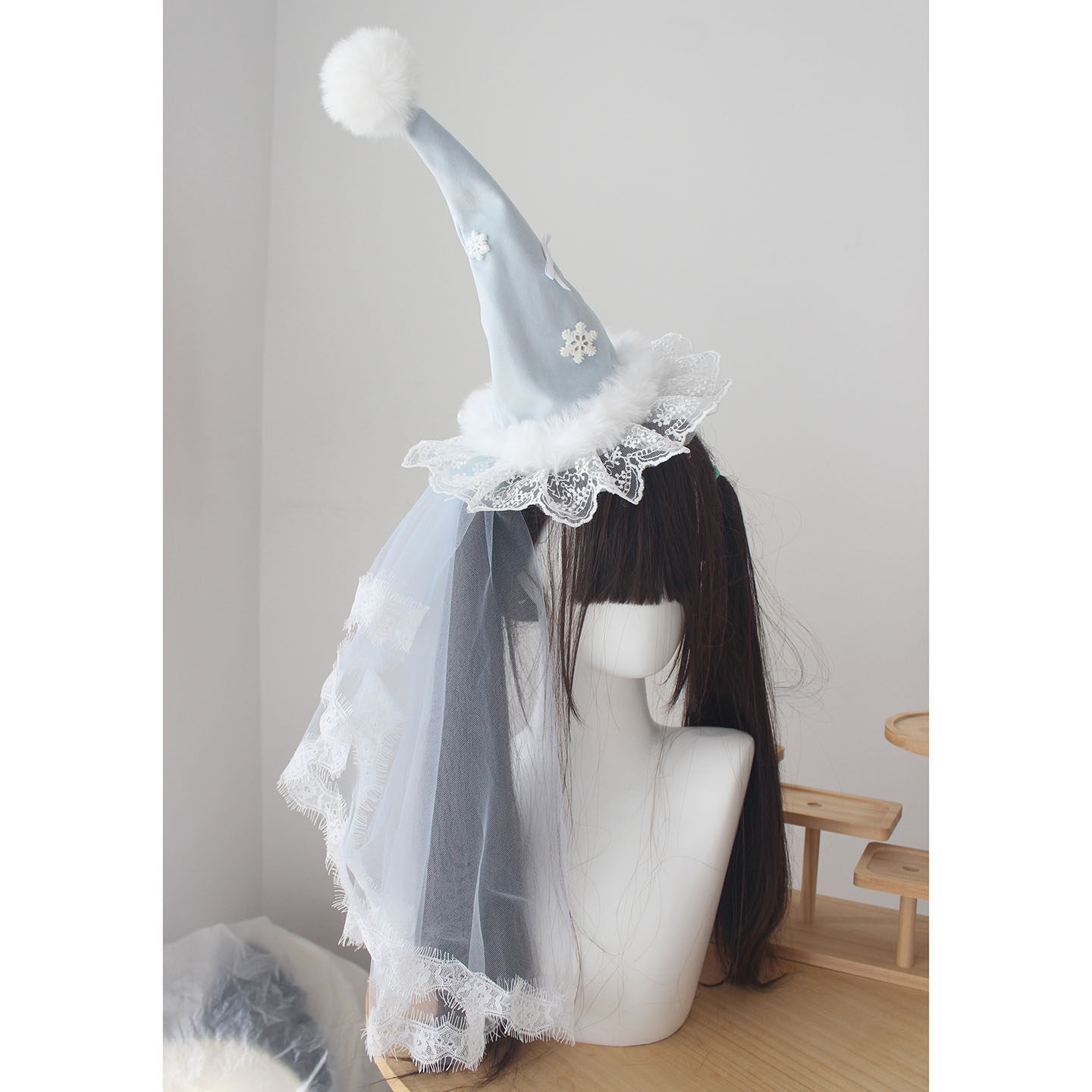 酒酿兔桃 雪绒时分 手作尖顶圣诞小礼帽边夹lolita雪花小物发饰,模玩/动漫/周边/娃圈三坑/桌游,lolita洛丽塔配饰小物/道具,淘宝优惠券,粉丝福利购,淘宝优惠卷