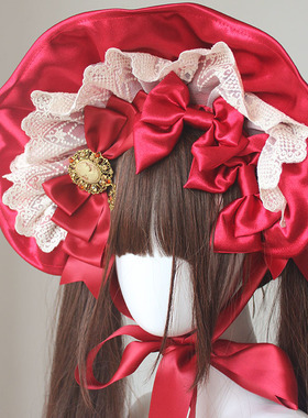 全色手作古董人偶Lolita小物doll感波奈特帽vintage边夹头饰bnt