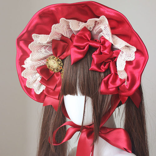 古董人偶Lolita手作小物波奈特帽