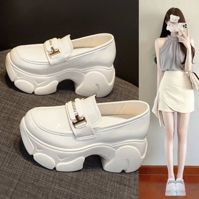 品牌潮乐福鞋女增高跟玛丽珍鞋