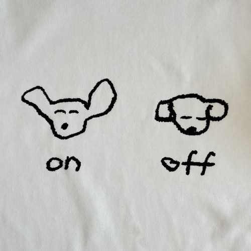 off是小狗睡了250克纯棉T恤