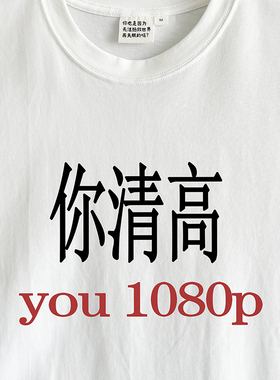 长袖T恤｜你清高 you 1080p｜280g重磅 在宇间工作室