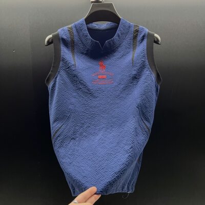 夏季新款韩版男士冰丝背心时尚潮流百搭休闲运动无袖坎肩男装上衣