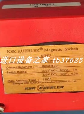 KSR KUEBLER  STMU液位开关 KEMET RIFA PEH200YV4330MB2电容现货