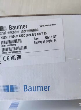 baumer堡盟 HS35F 01024 H ABZC C024 B E 100 7 T5增量式编码器