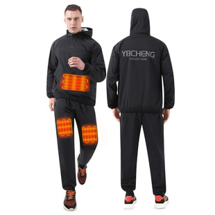 运动健身新款男女大码黑科技汗蒸服跑步运动健身瑜伽瘦身套装春夏