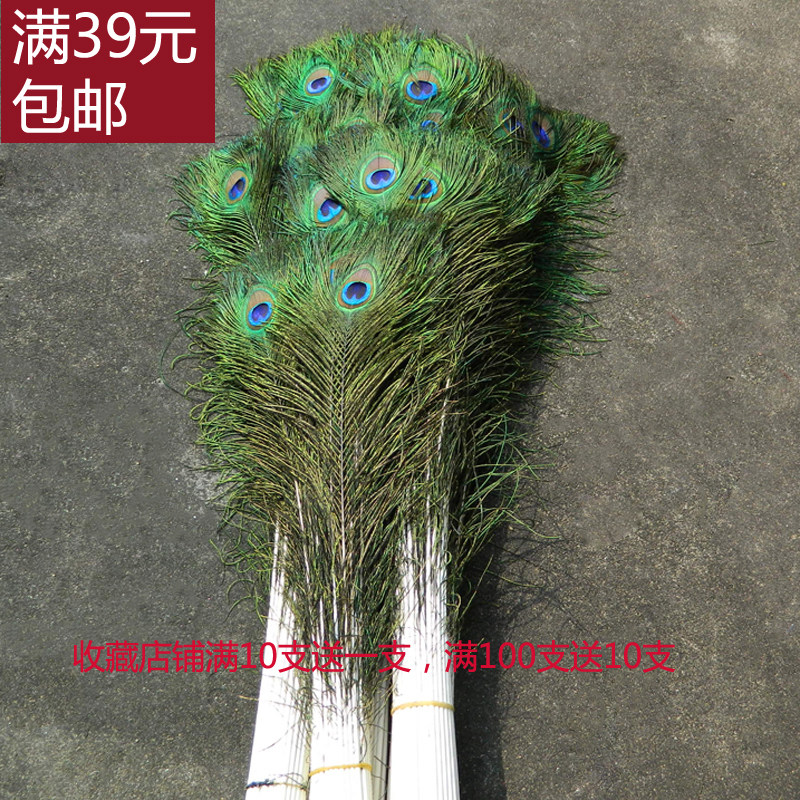 孔雀毛 diy工艺家居花瓶装饰品工艺品的摆件孔雀羽毛翎尾项链配件