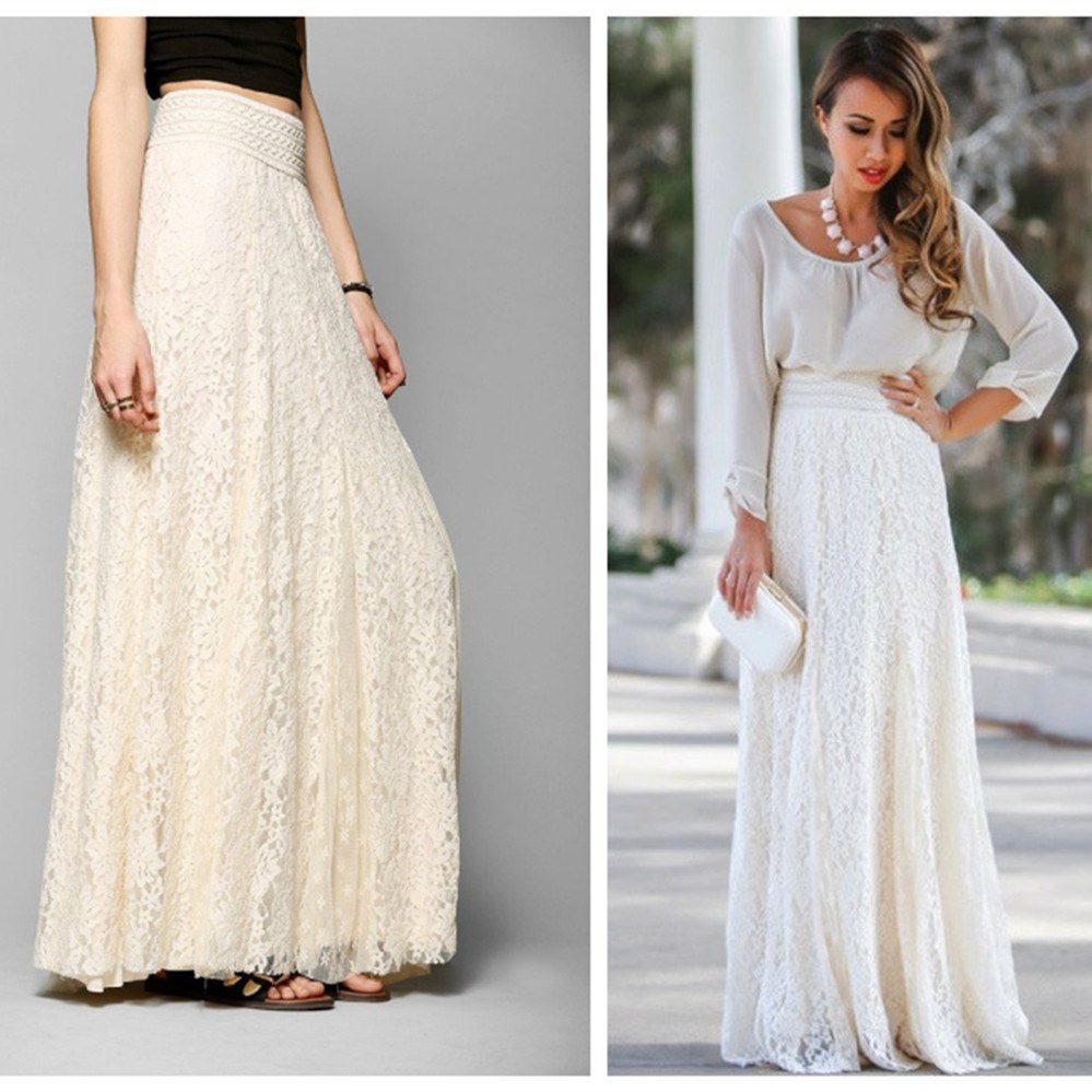 women s long lace skirt casual dress summer white skirts2018|msdalam kategori Butik wanita / wanita, skirt - dari Buy2taobao.com untuk memberikan perkhidmatan ejen Taobao profesional membeli