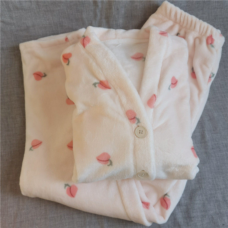 秋冬季女士睡衣家居服珊瑚绒加绒法兰绒韩版可爱卡通保暖V领睡衣,女士内衣/男士内衣/家居服,睡衣/家居服套装,淘宝优惠券,粉丝福利购,淘宝优惠卷