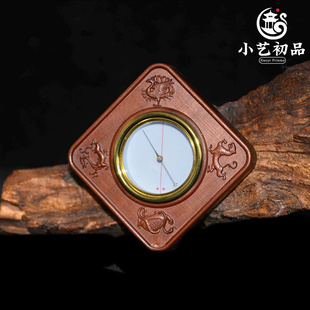雷击枣木小罗盘 随身口袋便携指南针行山盘 袖珍迷你罗经仪风水盘