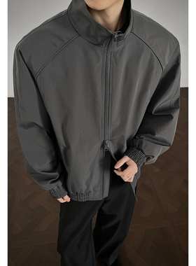 OCW潮牌 美式立领飞行员夹克男2026春季新款拼接宽松外穿拉链外套