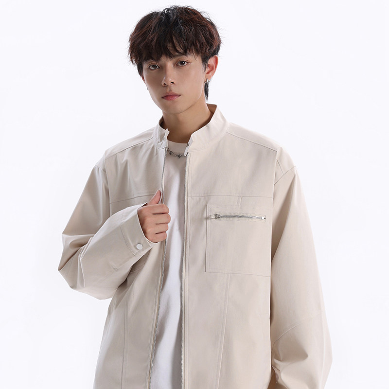 OCW潮牌 日系立领工装夹克男2026春秋新款青少年学生宽松百搭外套