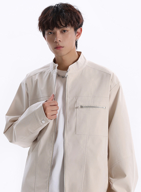 OCW潮牌 日系立领工装夹克男2026春秋新款青少年学生宽松百搭外套