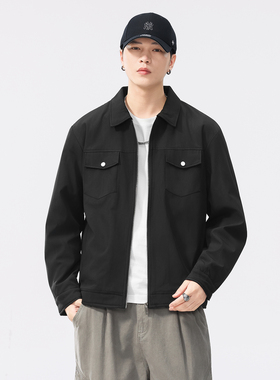 OCW潮牌 加绒加厚工装夹克男2026秋季新款青少年翻领宽松保暖外套