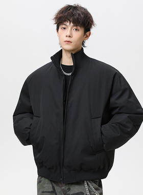 OCW潮牌 美式立领棉衣夹克男2026秋冬新款青少年学生保暖派克棉服