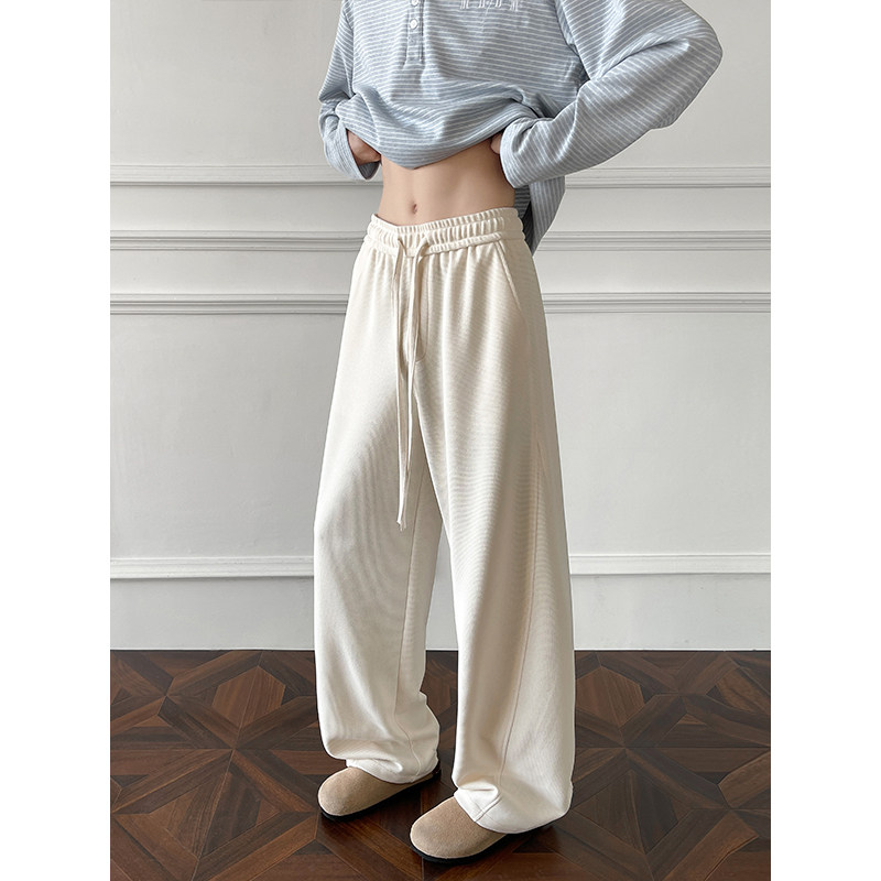 OCW潮牌 美式弯刀拼接休闲裤男2026春季新款青少年宽松直筒运动裤