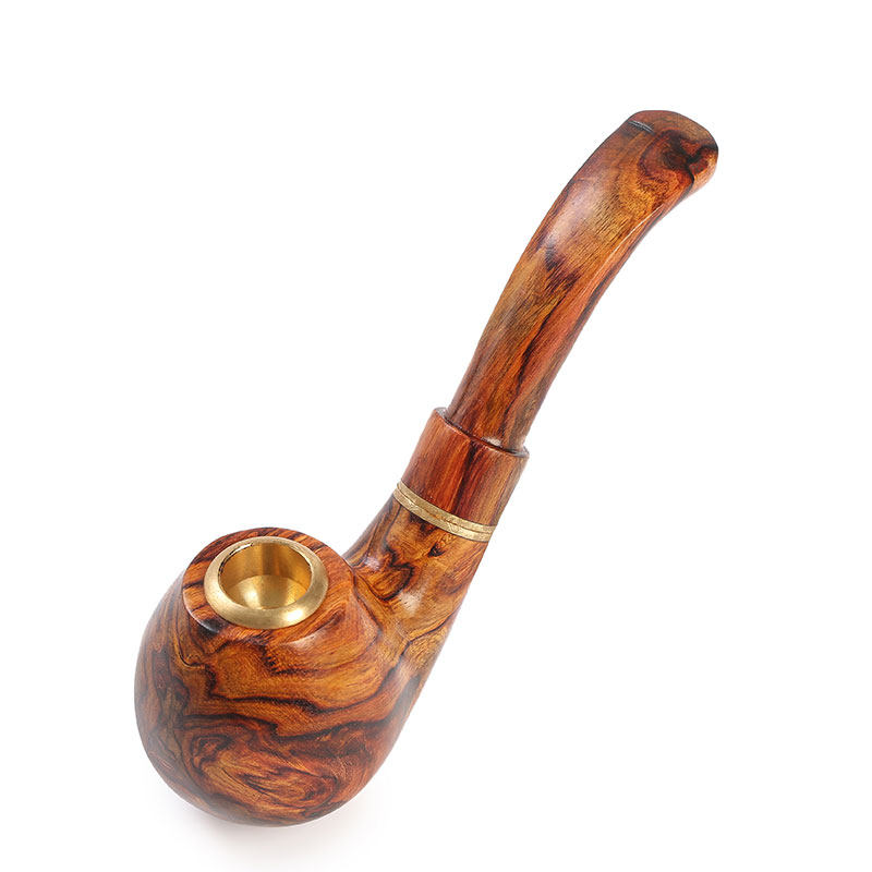 正宗海南黄花梨红木文玩烟斗正品男士专用手工带过滤烟嘴檀木烟斗