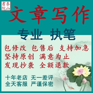 代笔写作英文软文演讲主持稿汇报总结发言稿文案代写文章撰写服务