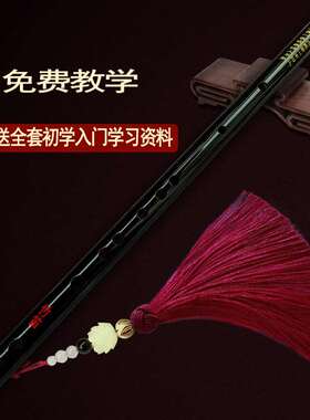 笛子初学者精制黑色笛古风竹笛自学乐器入门成人d横笛f调g儿童c女