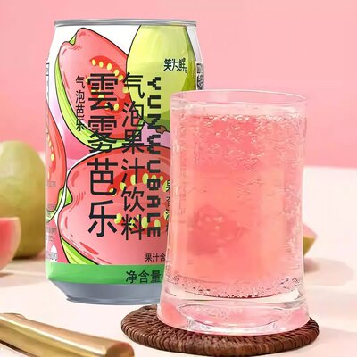 雲雾芭乐气泡果汁饮料整箱清甜可口特价红心番石榴饮品奶茶店专用