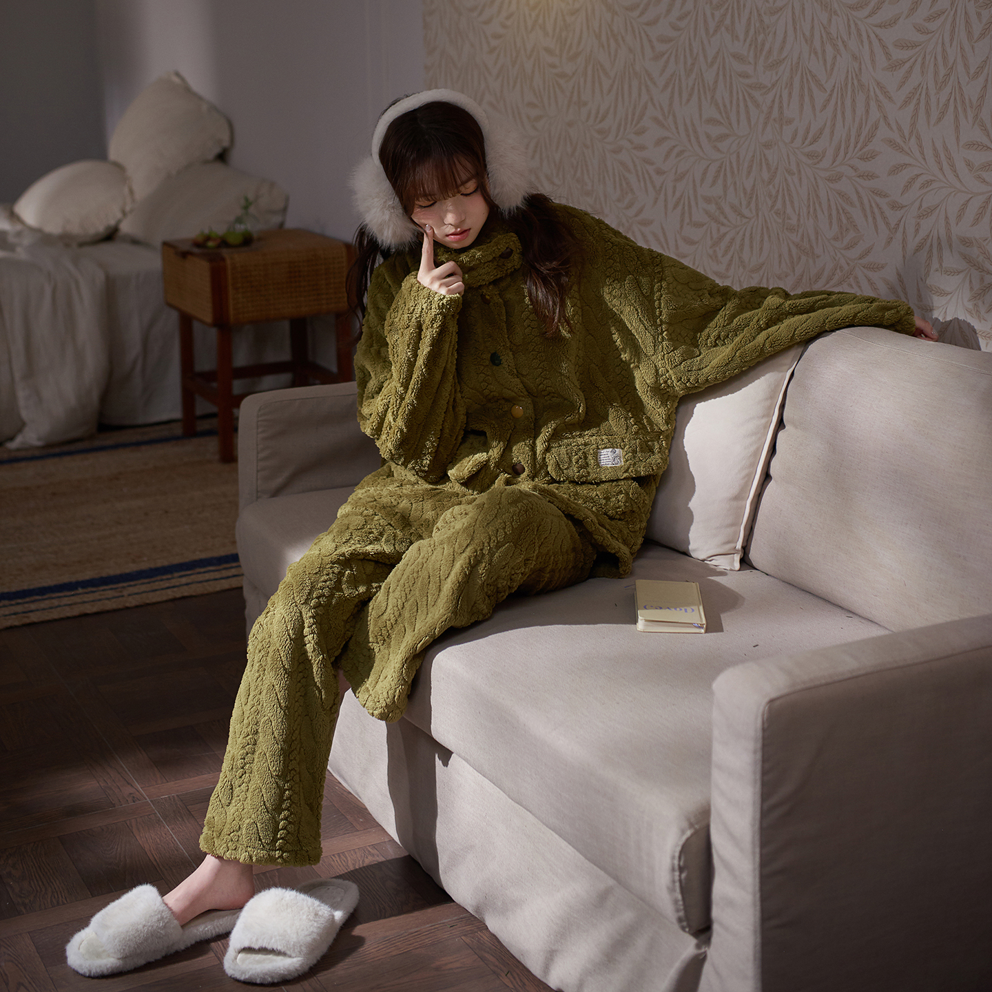 思莉太太冬季睡衣女珊瑚绒