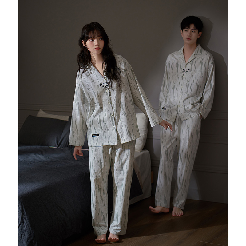 思莉太太情侣睡衣男女熊猫可外穿